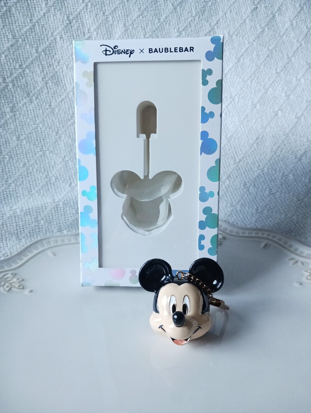 Baublebar × Disney Mickey Mouse Head Bag Charm Keychain